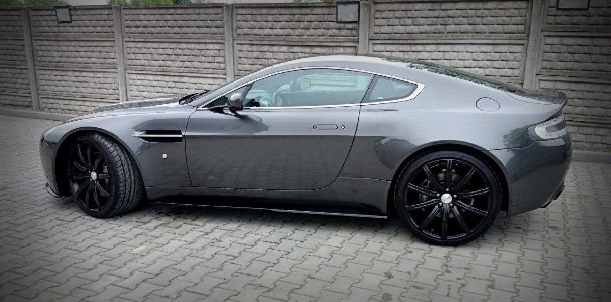 Maxton Design Seitenschweller ASTON MARTIN V8 VANTAGE schwarz Hochglanz für Aston Martin V8 Vantage