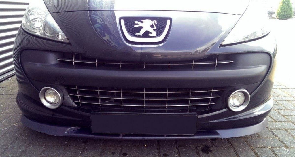 Maxton Design Street+ Spoilerlippe Front Ansatz passend für PEUGEOT 207 vor Facelift schwarz Hochglanz
