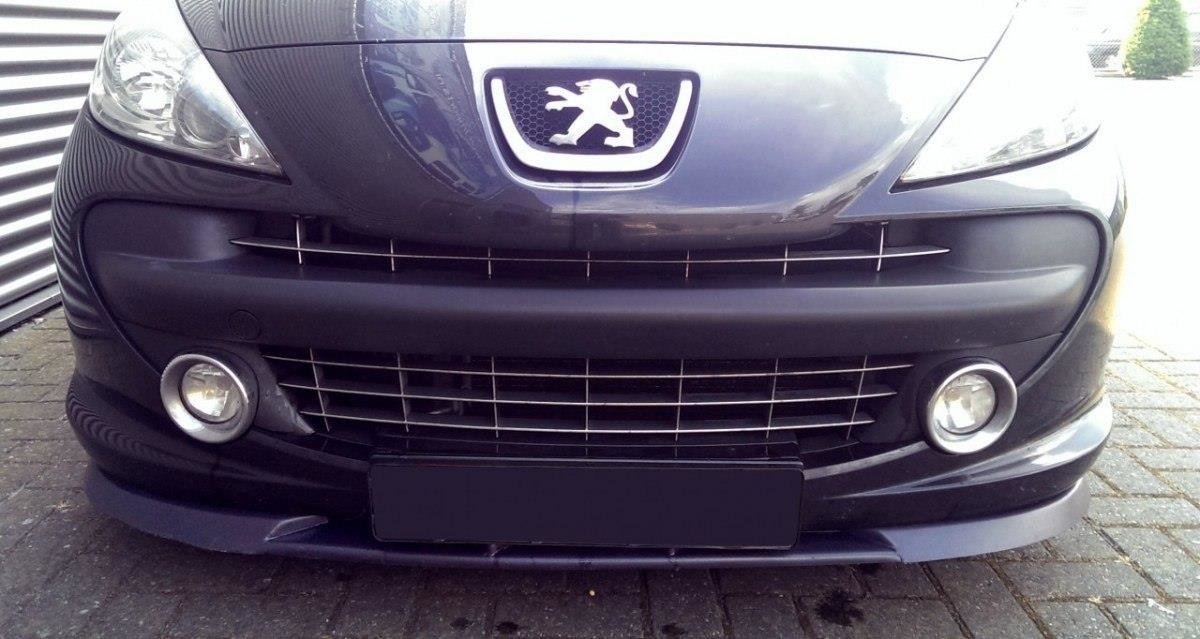 Maxton Design Street+ Spoilerlippe Front Ansatz passend für PEUGEOT 207 vor Facelift schwarz Hochglanz