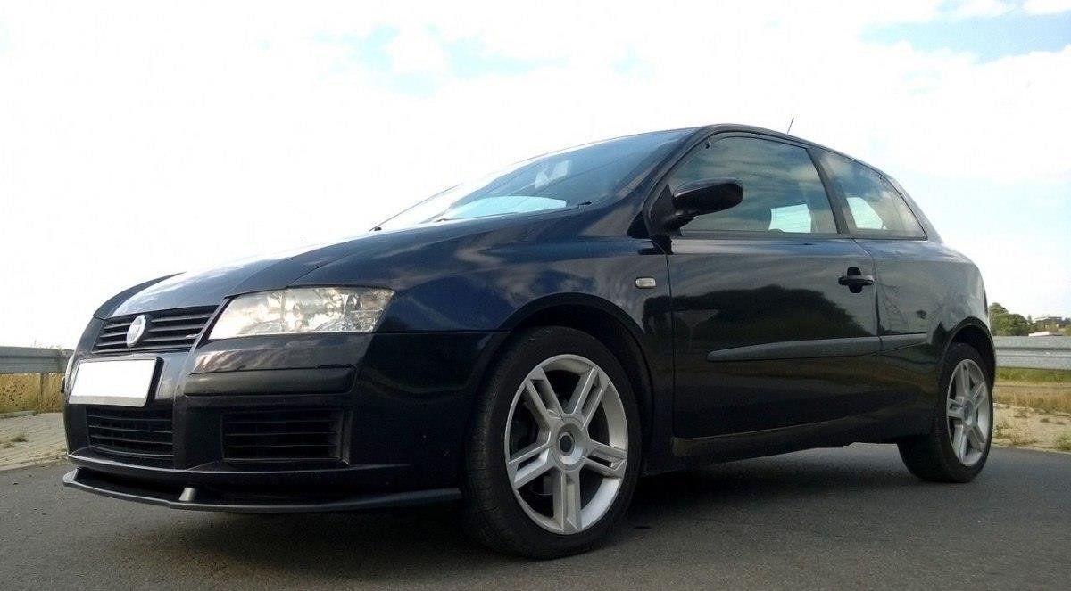 Maxton Design Front Ansatz für FIAT STILO 3 Türer schwarz Hochglanz