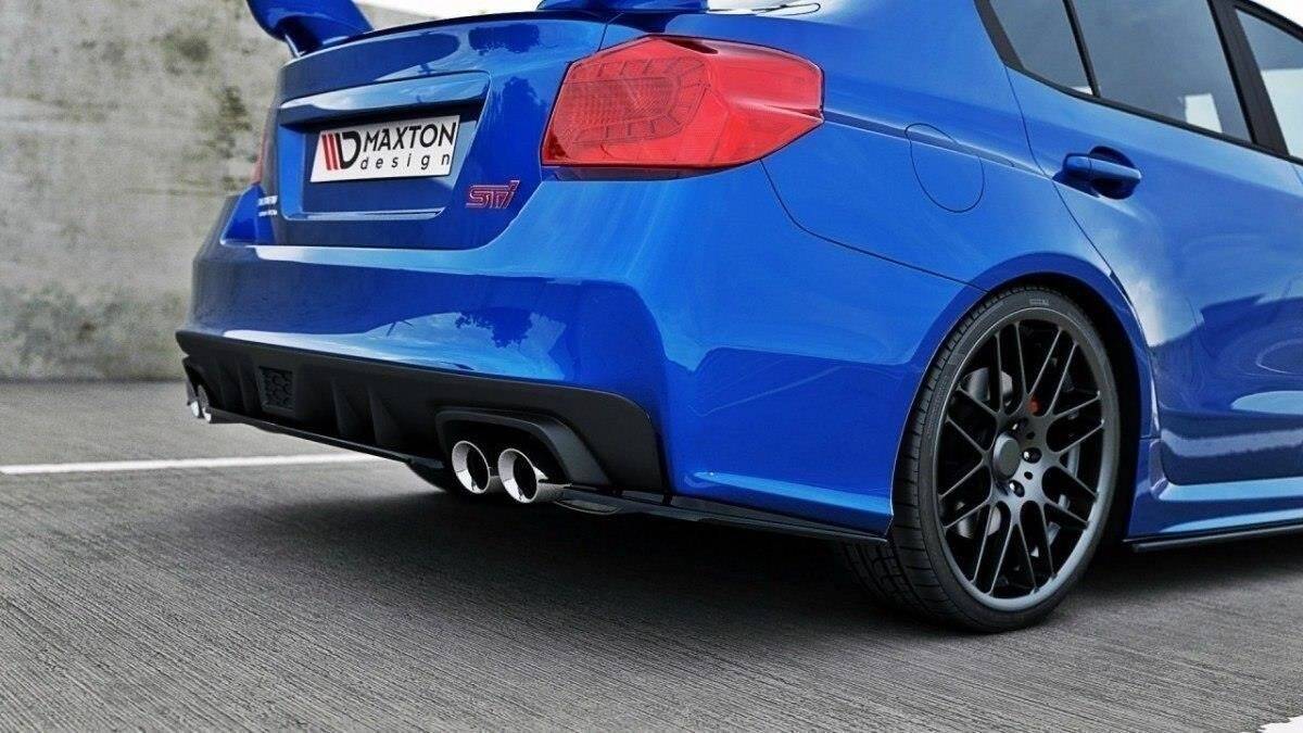 Maxton Design Street+ Spoilerlippe Front Ansatz V.1 passend für Subaru Impreza WRX STI Mk4 / Mk4 Facelift schwarz Hochglanz
