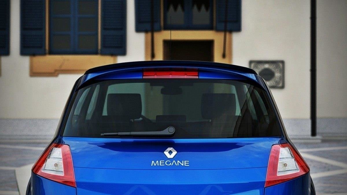 Maxton Design Spoiler CAP passend für RENAULT MEGANE II RS R26 schwarz Hochglanz