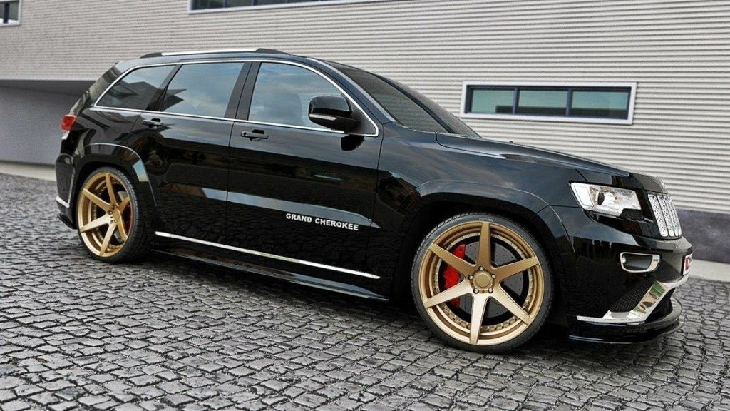 Maxton Design Seitenschweller Ansatz für Jeep Grand Cherokee WK2 Summit Facelift schwarz matt