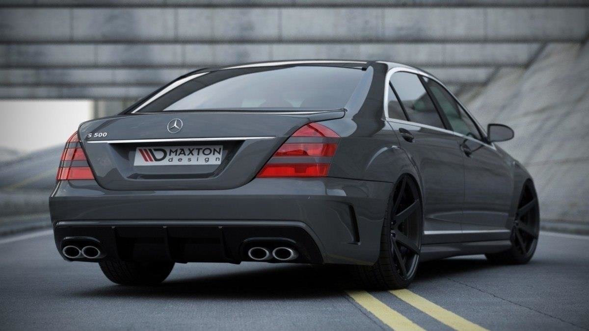 Maxton Design Mercedes-Benz S W221 (Look W205) Heckstoßstange + Diffusor Heck Ansatz passend für Verlängerung