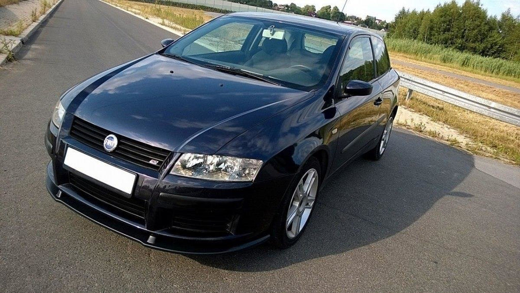 Maxton Design Front Ansatz für FIAT STILO 3 Türer schwarz Hochglanz