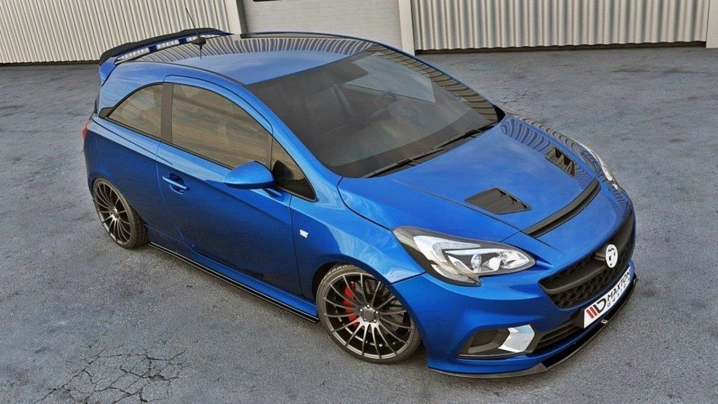 Maxton Design Street+ Spoilerlippe Front Ansatz passend für OPEL CORSA E OPC/VXR NÜRBURG schwarz Hochglanz