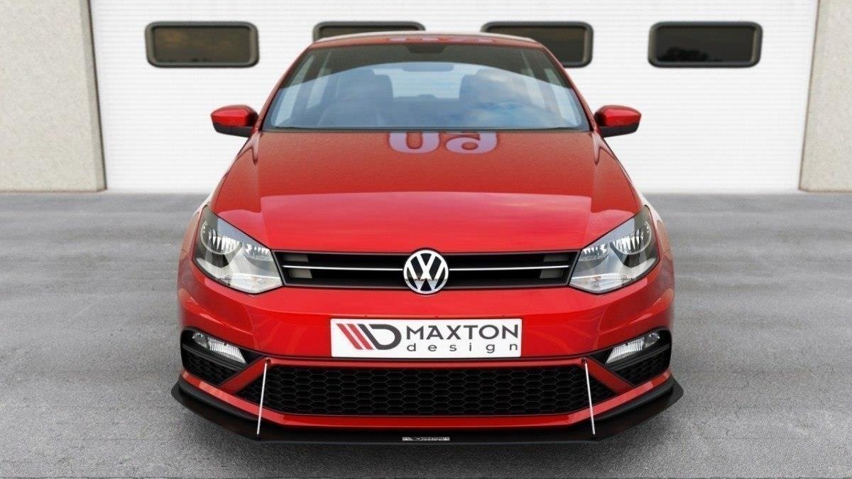 Maxton Design Racing Street+ Spoilerlippe Front Ansatz passend für VW Polo GTI Mk5 Facelift