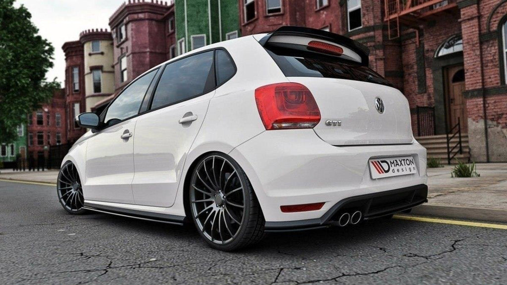 Maxton Design Street+ Seitenschweller Leisten passend für VW Polo GTI Mk5 Facelift schwarz Hochglanz