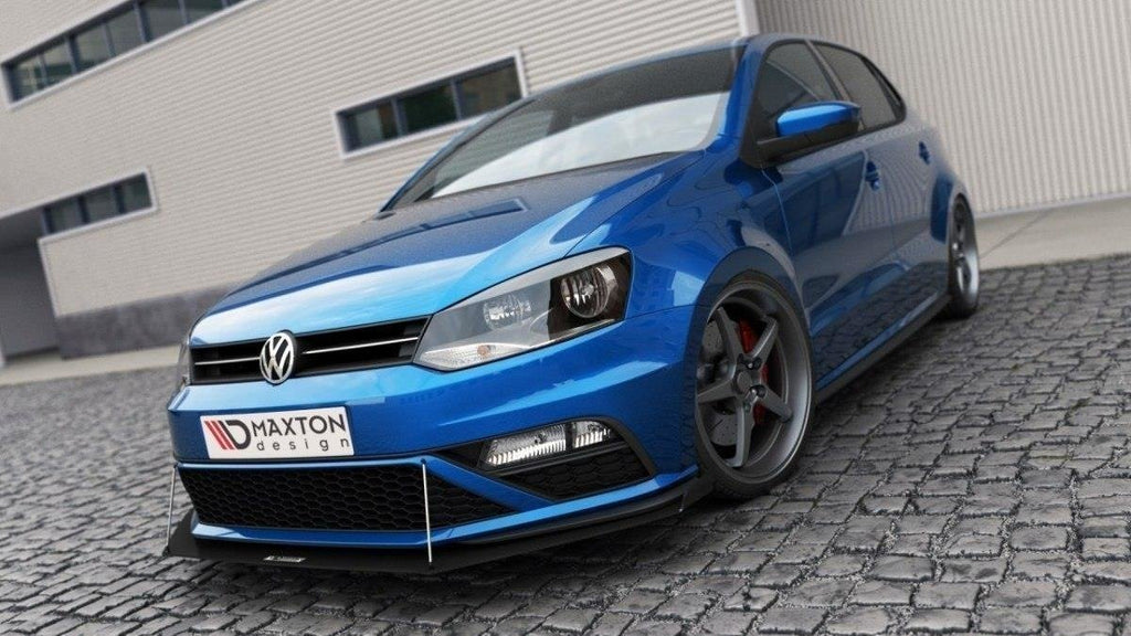 Maxton Design Racing Street+ Spoilerlippe Front Ansatz passend für (Mit Flügeln) VW Polo GTI Mk5 Facelift
