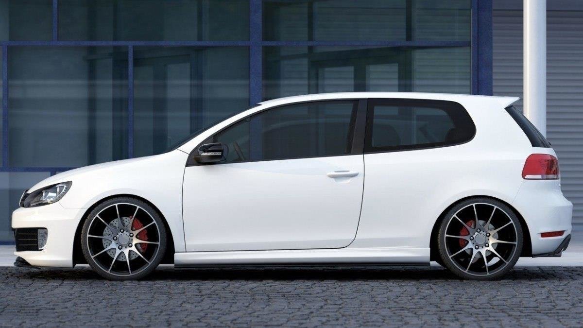 Maxton Design Street+ Seitenschweller Leisten passend für VW Golf GTI 35th / R20 Mk6 schwarz Hochglanz