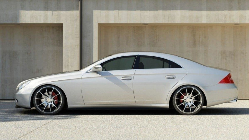 Maxton Design Street+ Seitenschweller Leisten passend für MERCEDES CLS C219 schwarz Hochglanz