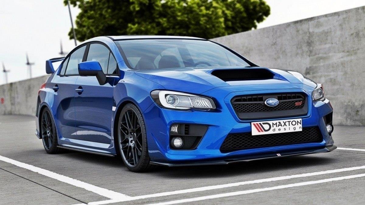 Maxton Design Street+ Spoilerlippe Front Ansatz passend für Subaru Impreza MK4 WRX STI V.1 schwarz Hochglanz