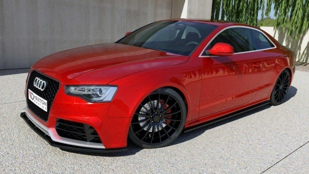 Maxton Design Street+ Seitenschweller Leisten passend für Audi RS5 8T / 8T FL schwarz Hochglanz