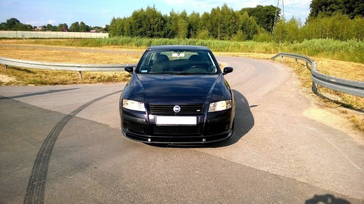 Maxton Design Front Ansatz für FIAT STILO 3 Türer schwarz Hochglanz