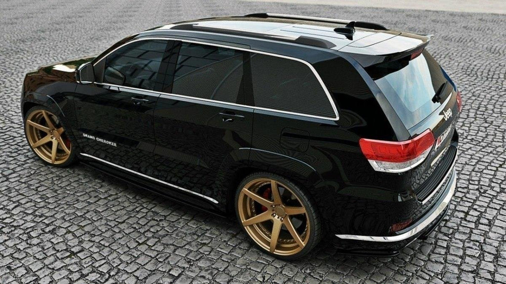 Maxton Design Heck Ansatz Flaps Diffusor passend für Jeep Grand Cherokee WK2 Summit Facelift schwarz Hochglanz