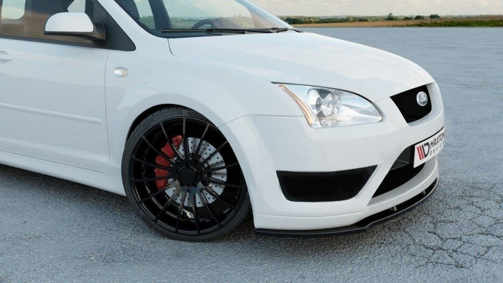 Maxton Design Street+ Spoilerlippe Front Ansatz V.1 passend für Ford Focus ST Mk2 schwarz Hochglanz