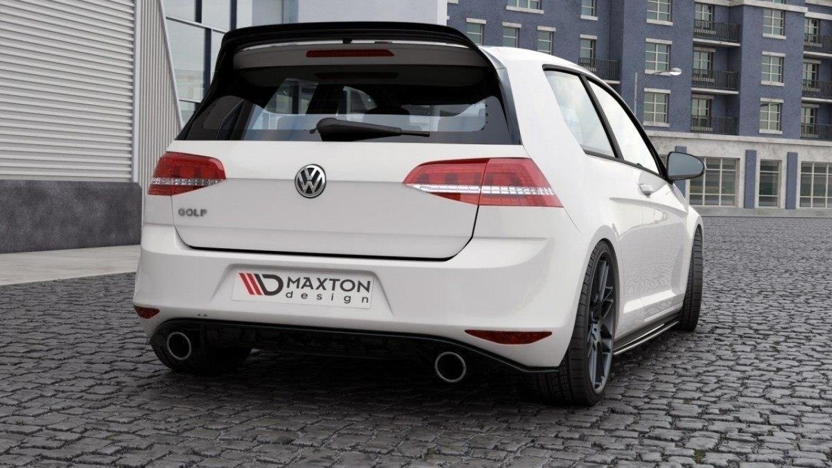 Maxton Design Spoiler CAP passend für VW GOLF 7 GTI CLUBSPORT schwarz Hochglanz