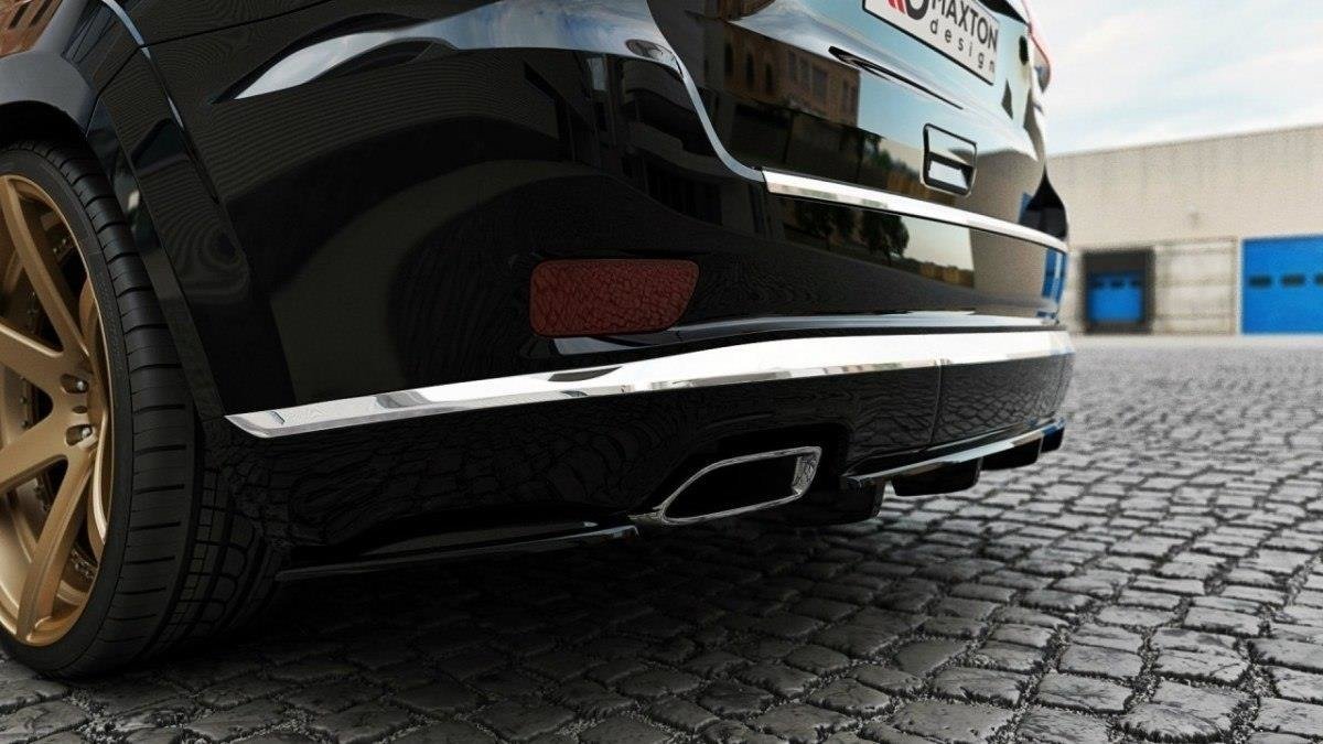 Maxton Design Heck Ansatz Flaps Diffusor passend für Jeep Grand Cherokee WK2 Summit Facelift schwarz Hochglanz