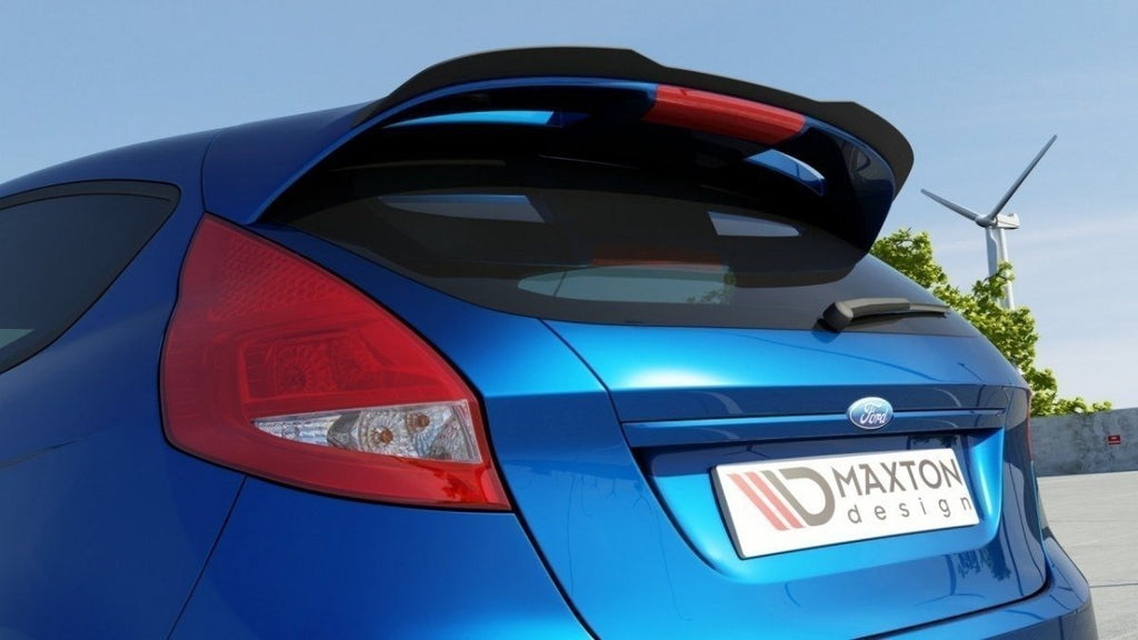 Maxton Design Spoiler CAP passend für Ford Fiesta ST-Line Mk7 schwarz Hochglanz