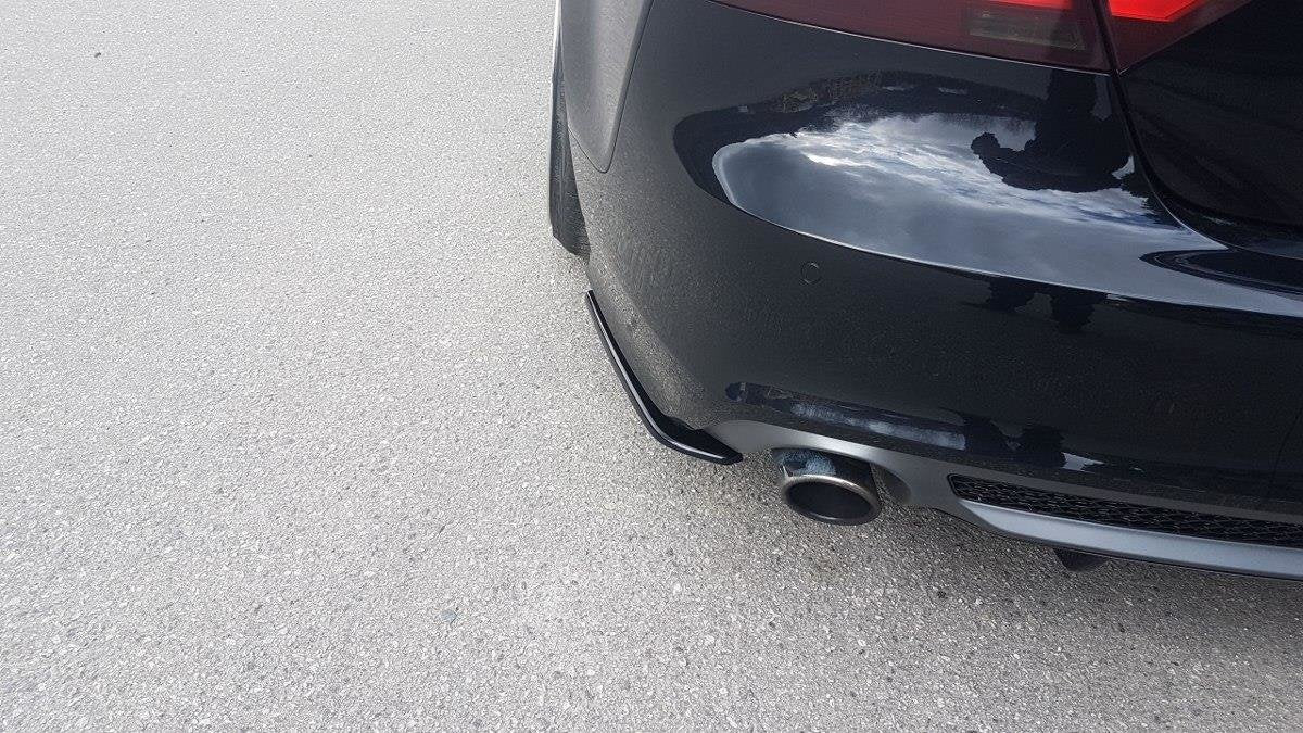 Maxton Design Heck Ansatz Flaps Diffusor V.1 passend für Audi A7 S-Line C7 schwarz Hochglanz