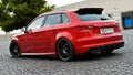 Maxton Design Heck Ansatz Flaps Diffusor passend für Audi S3 / A3 S-Line 8V Hachback / Sportback schwarz Hochglanz