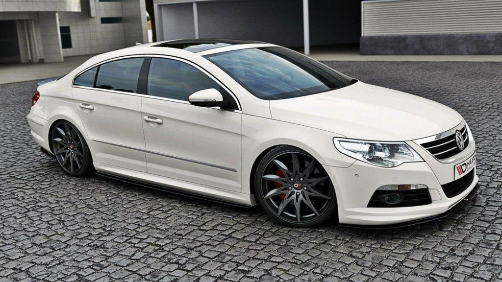 Maxton Design Street+ Spoilerlippe Front Ansatz passend für VW Passat CC R36 RLINE (vor Facelift) schwarz Hochglanz