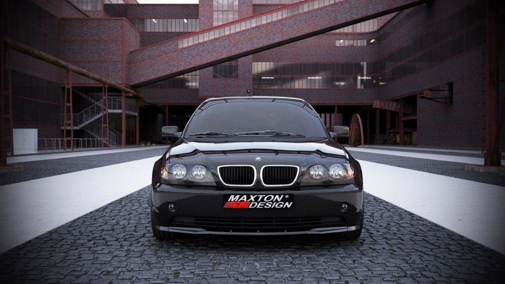 Maxton Design Street+ Spoilerlippe Front Ansatz passend für BMW 3er E46 LIMOUSINE Facelift schwarz Hochglanz