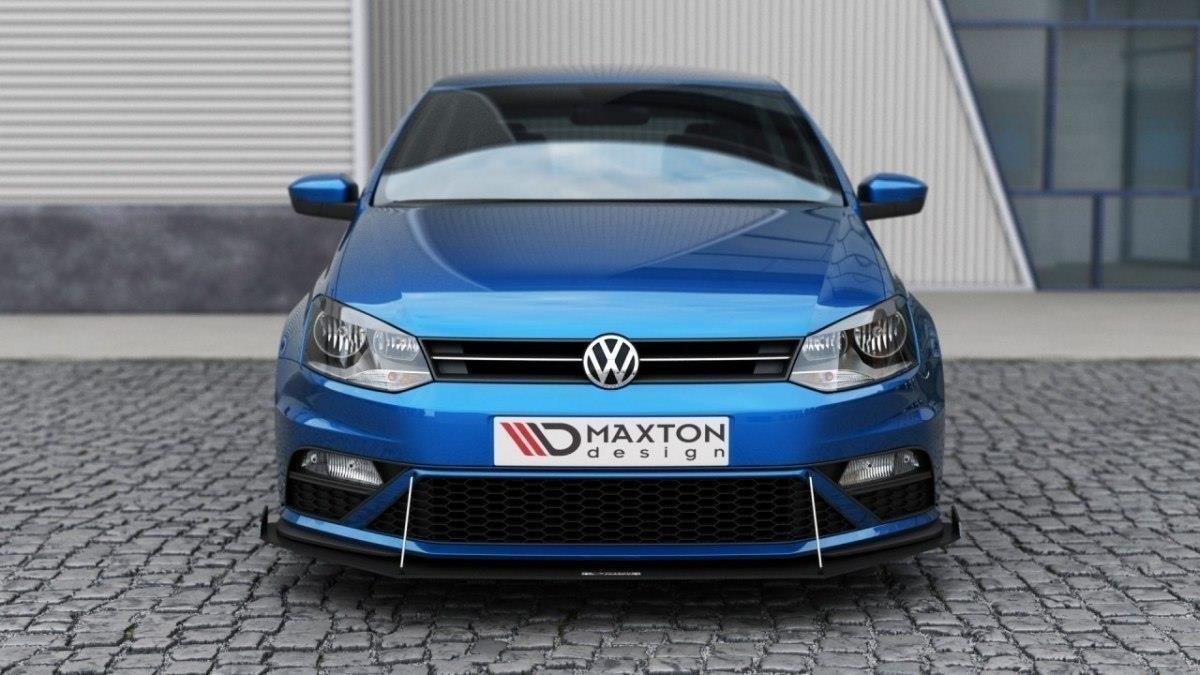 Maxton Design Racing Street+ Spoilerlippe Front Ansatz passend für (Mit Flügeln) VW Polo GTI Mk5 Facelift
