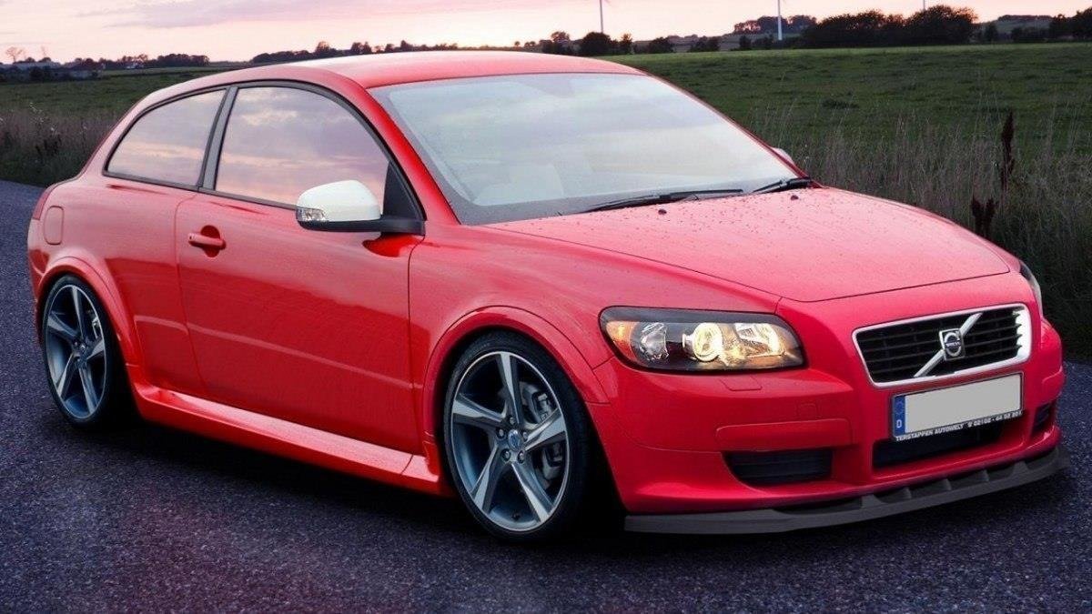 Maxton Design Street+ Spoilerlippe Front Ansatz passend für VOLVO C30 schwarz Hochglanz