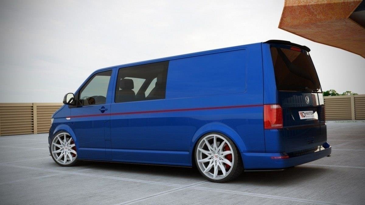 Maxton Design Spoiler CAP passend für VOLKSWAGEN T6 schwarz Hochglanz