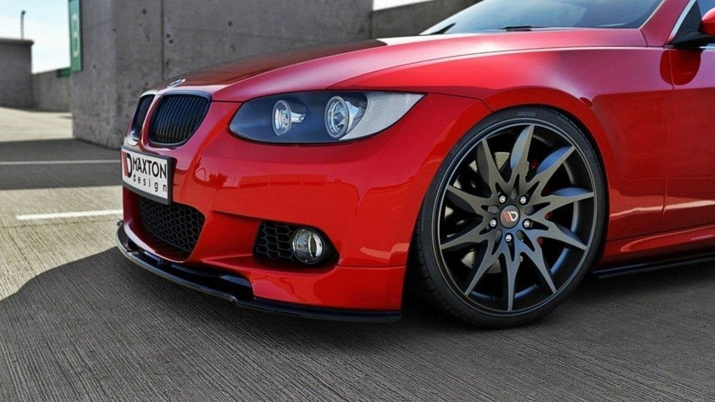 Maxton Design Street+ Spoilerlippe Front Ansatz passend für BMW 3er E92 M Paket vor Facelift schwarz Hochglanz