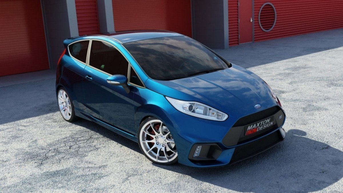 Maxton Design Frontstoßstange passend für FORD FIESTA MK7 NACHFL (FOCUS RS 2015 LOOK) mit LED