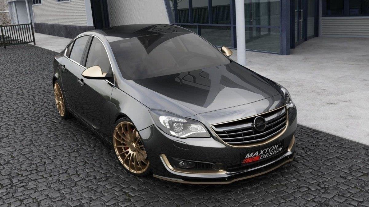 Maxton Design Street+ Spoilerlippe Front Ansatz passend für OPEL INSIGNIA MK1 Facelift schwarz Hochglanz