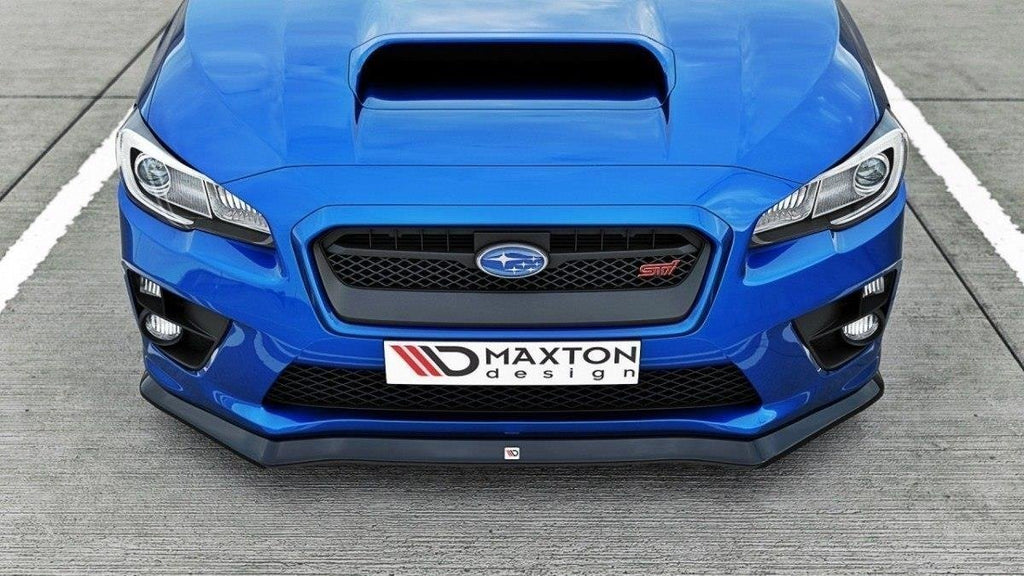 Maxton Design Street+ Spoilerlippe Front Ansatz passend für Subaru Impreza MK4 WRX STI V.1 schwarz Hochglanz