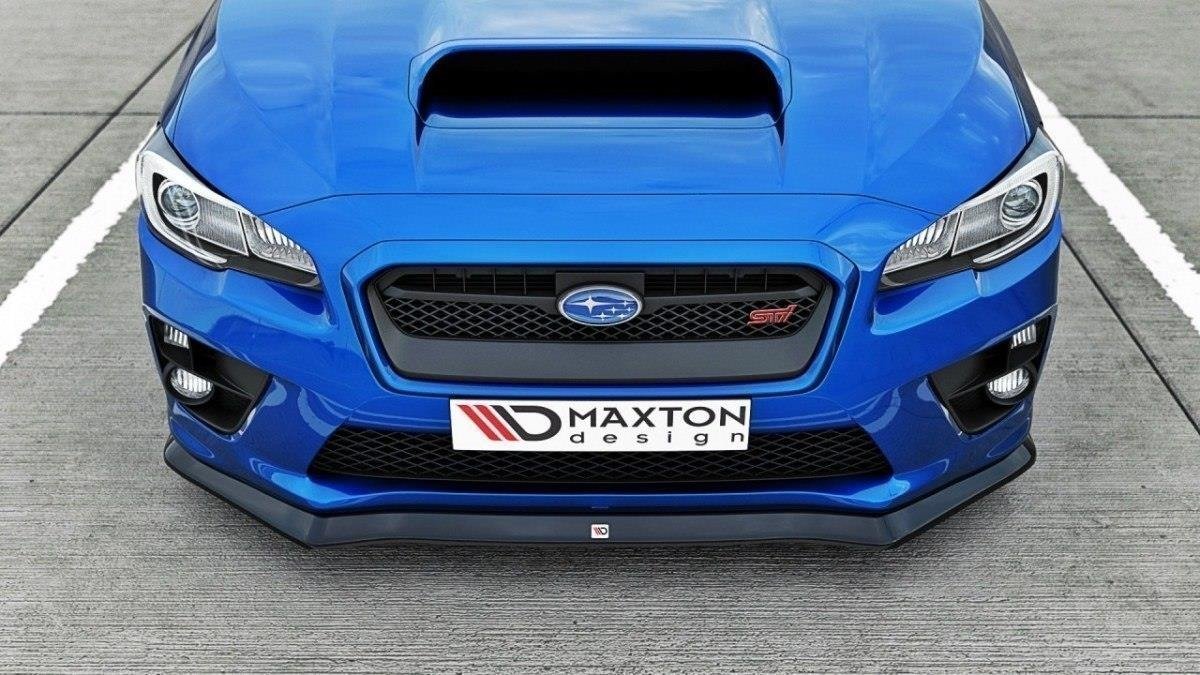 Maxton Design Street+ Spoilerlippe Front Ansatz passend für Subaru Impreza MK4 WRX STI V.1 schwarz Hochglanz