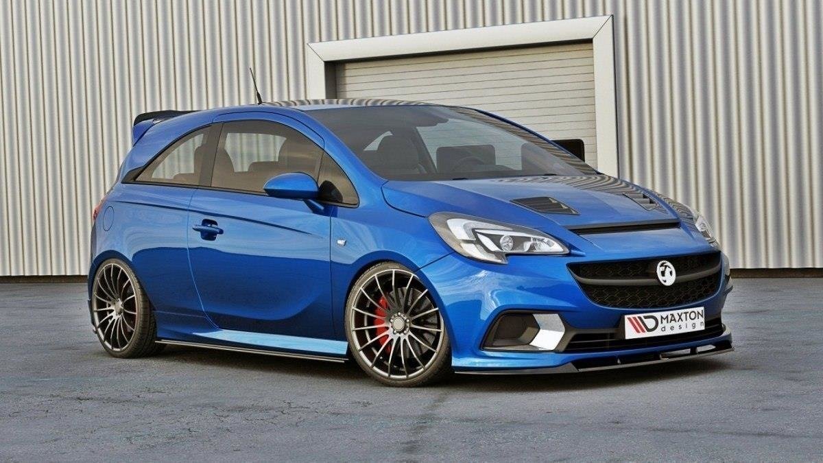 Maxton Design Street+ Seitenschweller Leisten passend für OPEL CORSA E OPC/VXR schwarz Hochglanz