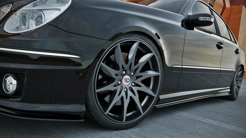 Maxton Design Street+ Seitenschweller Leisten passend für MERCEDES E-KLASSE W211 AMG schwarz Hochglanz