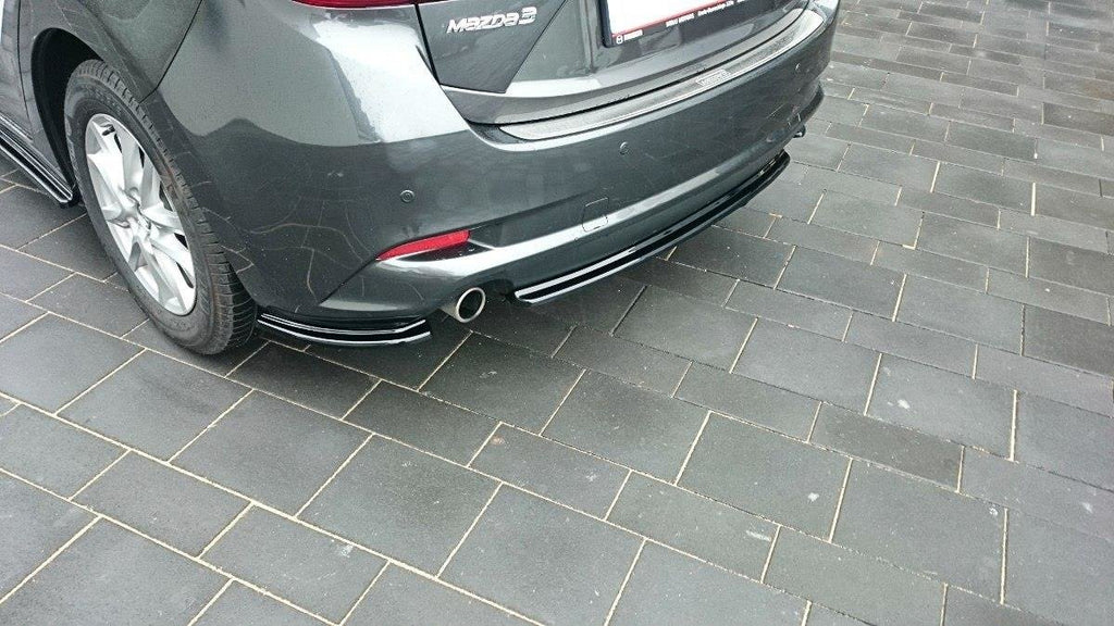 Maxton Design Heckansatz Mazda 3 BM (Mk3) Facelift schwarz Hochglanz für Mazda 3 Mk3 Facelift
