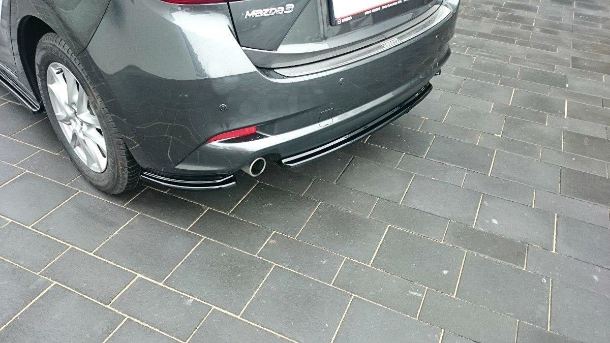 Maxton Design Heckansatz Mazda 3 BM (Mk3) Facelift schwarz Hochglanz für Mazda 3 Mk3 Facelift