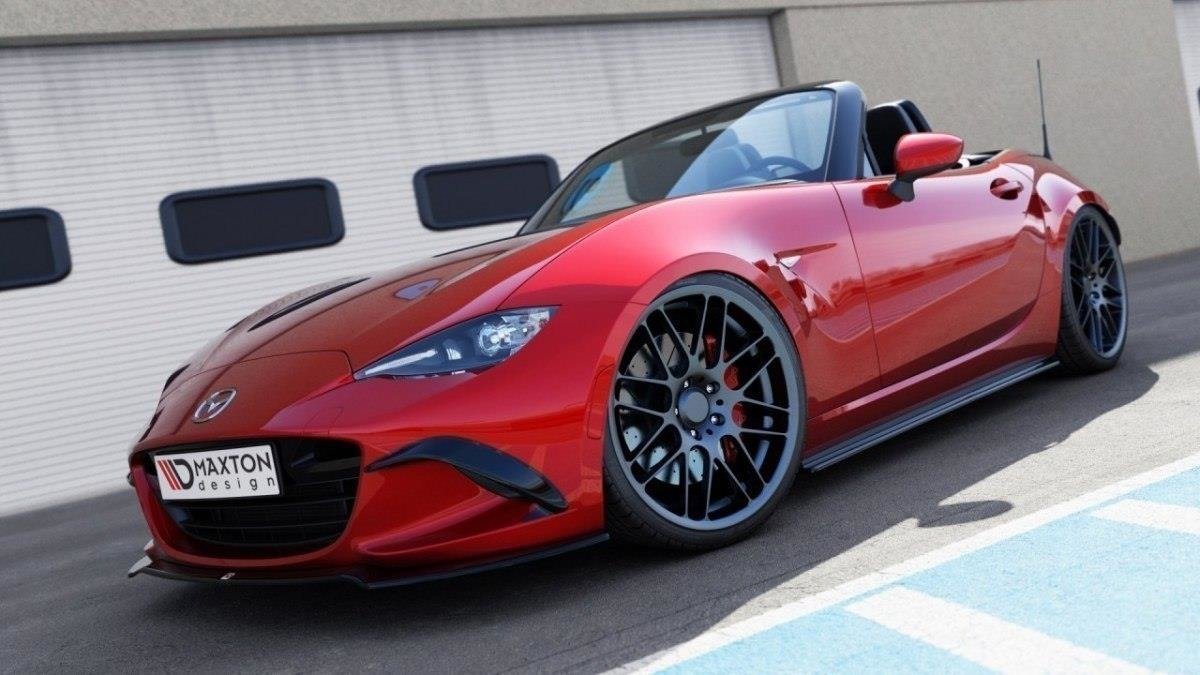 Maxton Design Street+ Seitenschweller Leisten passend für Mazda MX-5 ND (Mk4) schwarz Hochglanz