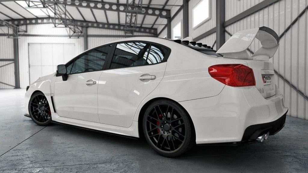 Maxton Design Street+ Seitenschweller Leisten passend für V.1 passend für Subaru Impreza WRX STI MK4 schwarz Hochglanz