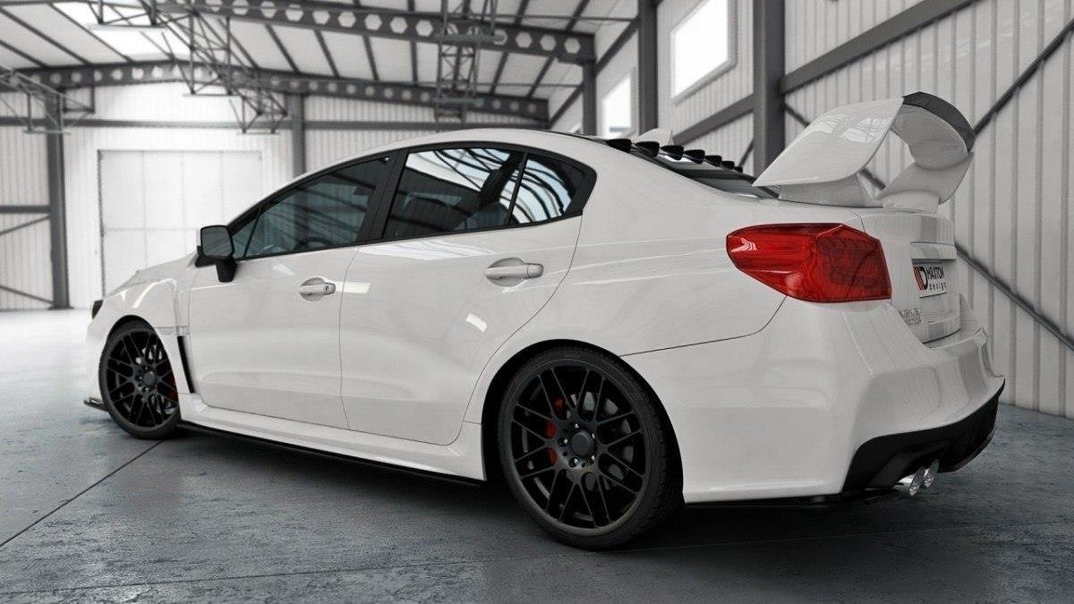Maxton Design Street+ Seitenschweller Leisten passend für V.1 passend für Subaru Impreza WRX STI MK4 schwarz Hochglanz