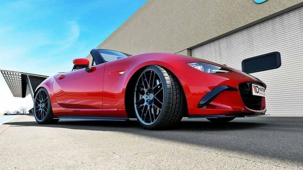 Maxton Design Street+ Spoilerlippe Front Ansatz V.1 passend für Mazda MX-5 ND (Mk4) schwarz Hochglanz