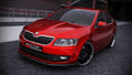 Maxton Design Street+ Spoilerlippe Front Ansatz V.1 passend für Skoda Octavia Mk3 schwarz Hochglanz