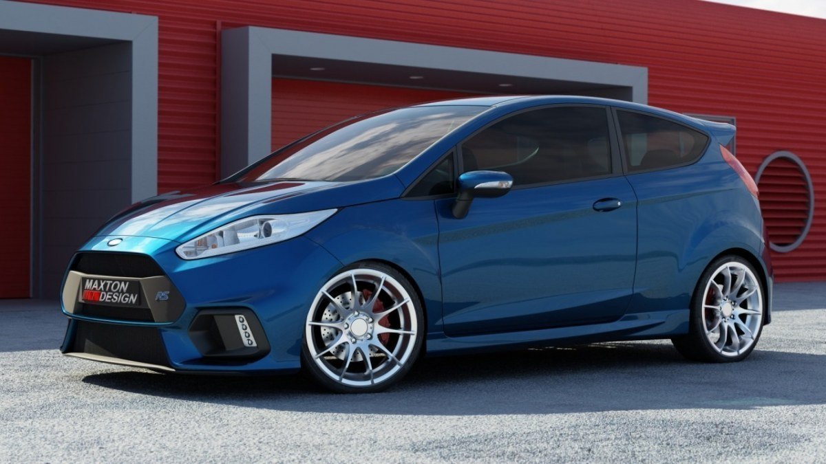 Maxton Design Frontstoßstange passend für FORD FIESTA MK7 NACHFL (FOCUS RS 2015 LOOK) mit LED