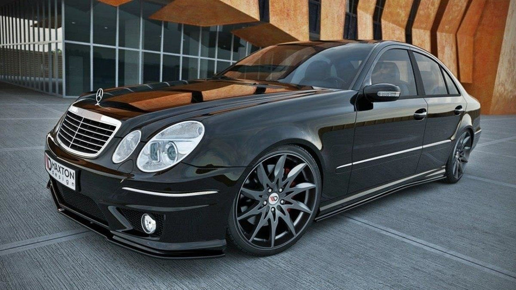 Maxton Design Street+ Seitenschweller Leisten passend für MERCEDES E-KLASSE W211 AMG schwarz Hochglanz