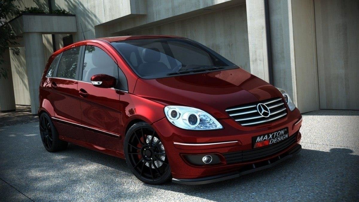 Maxton Design Street+ Spoilerlippe Front Ansatz passend für MERCEDES B-KLASSE 245 schwarz Hochglanz