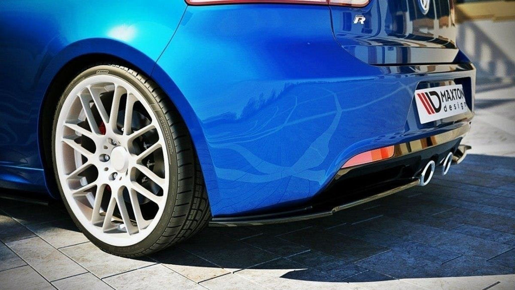 Maxton Design Heck Ansatz Flaps Diffusor für VW GOLF 6 R schwarz matt