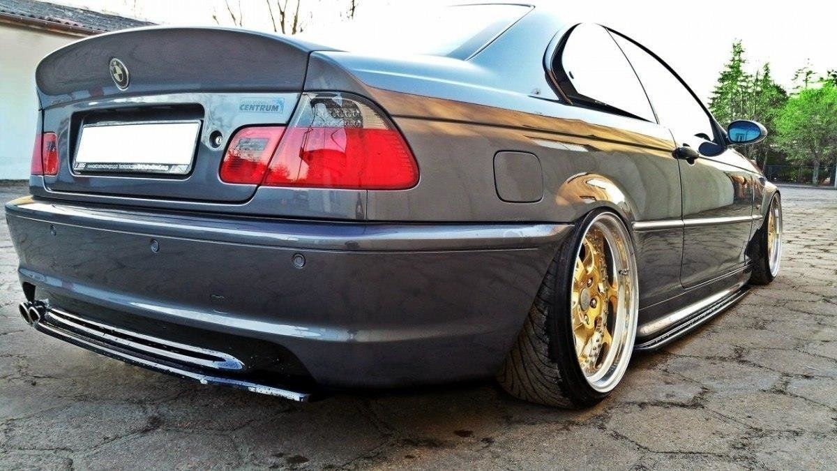 Maxton Design Heckansatz BMW 3er E46 M Paket COUPE schwarz Hochglanz für BMW 3er E46