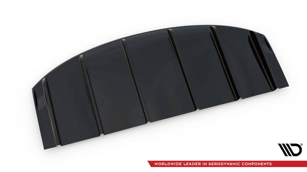 Maxton Design Diffusor Heck Ansatz passend für Tesla Model S Facelift schwarz Hochglanz